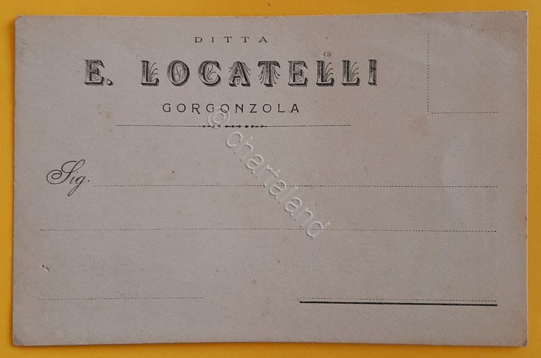 Cartolina Ditta E. Locatelli - Gorgonzola - 1920