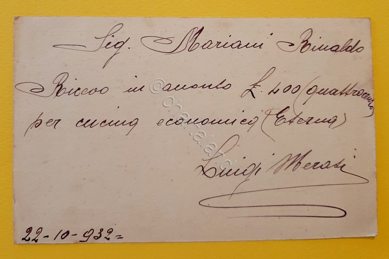 Cartolina Ditta Luigi Merati - Ferramenta - Ottonami Casalinghi - …
