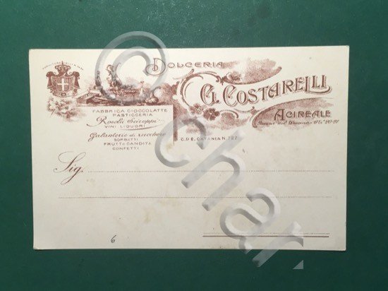 Cartolina Dolceria G. Costarelli - Fabbrica Cioccolato Pasticceria - 1950 …
