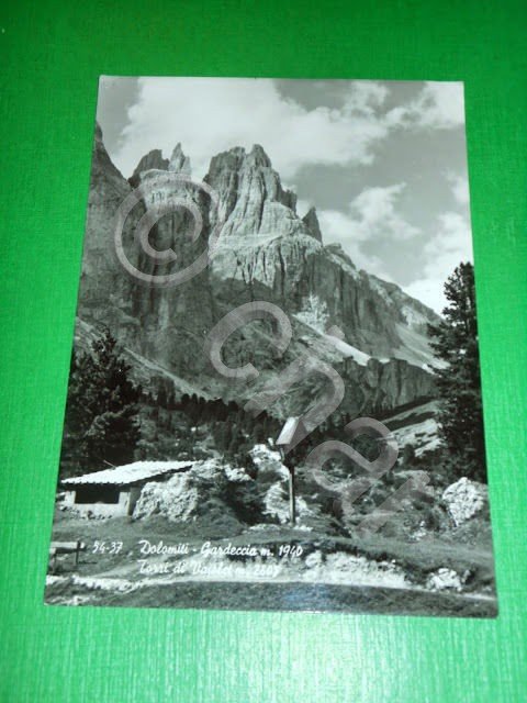 Cartolina Dolomiti - Gardeccia - Torri di Vajolet 1955 ca
