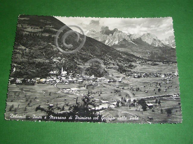 Cartolina Dolomiti - Imer e Mezzano di Primiero col Gruppo …