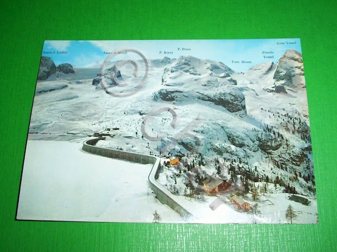 Cartolina Dolomiti - La Marmolada d' inverno - Rifugio Castiglioni …