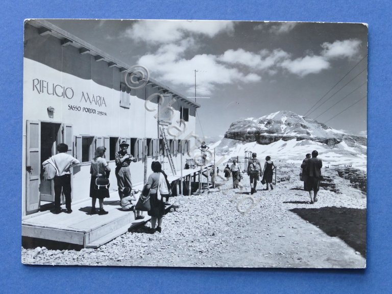 Cartolina Dolomiti - Sasso Pordoi - Rifugio Maria - 1960 …