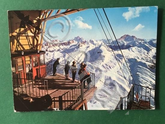 Cartolina Dolomiti Passo Falzarego - Panorama dalla Funivia del Lagazuoi …