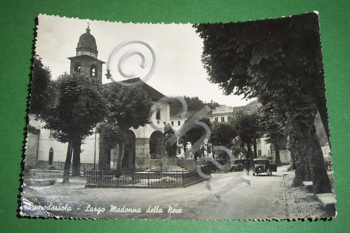 Cartolina Domodossola - Largo Madonna della Neve 1955