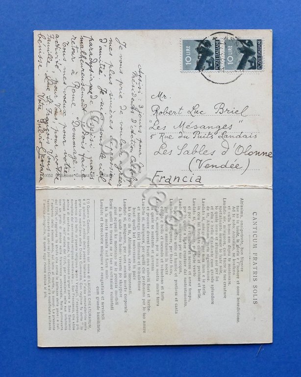 Cartolina doppia - Religione - Il Cantico di Frate Sole …