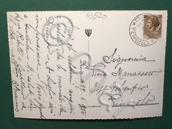 Cartolina Druento - Via Trorino - 1956