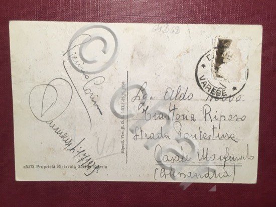 Cartolina Dumenza vista Da Rumo - 1939