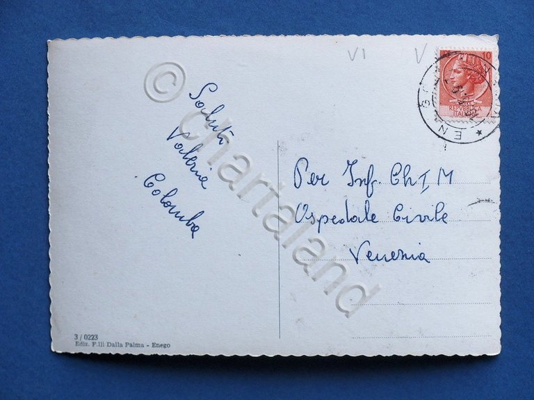 Cartolina Enego - Contrada Gasparini - 1957.