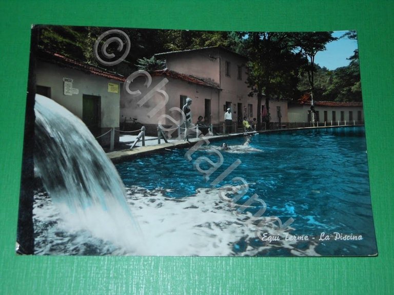 Cartolina Equi Terme - La Piscina 1970