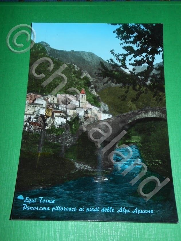 Cartolina Equi Terme - Panorama pittoresco ai piedi delle Alpi …