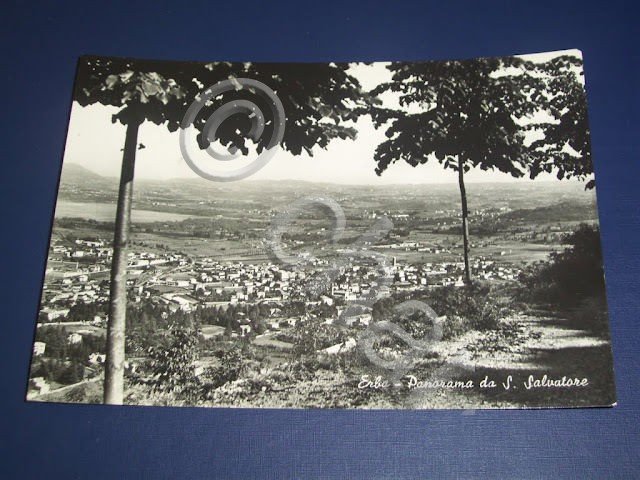 Cartolina Erba - Panorama da S. Salvatore 1956.
