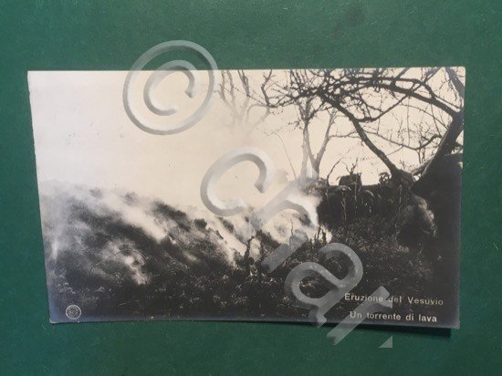 Cartolina Eruzione del Vesuvio - Un Torrente di Lava - …