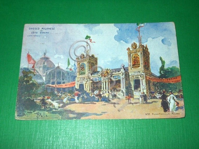 Cartolina Esposizione di Milano - 1906 - Chiosco Milanese di …