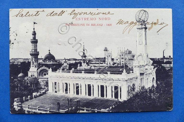 Cartolina Esposizione di Milano 1906 - Estremo Nord