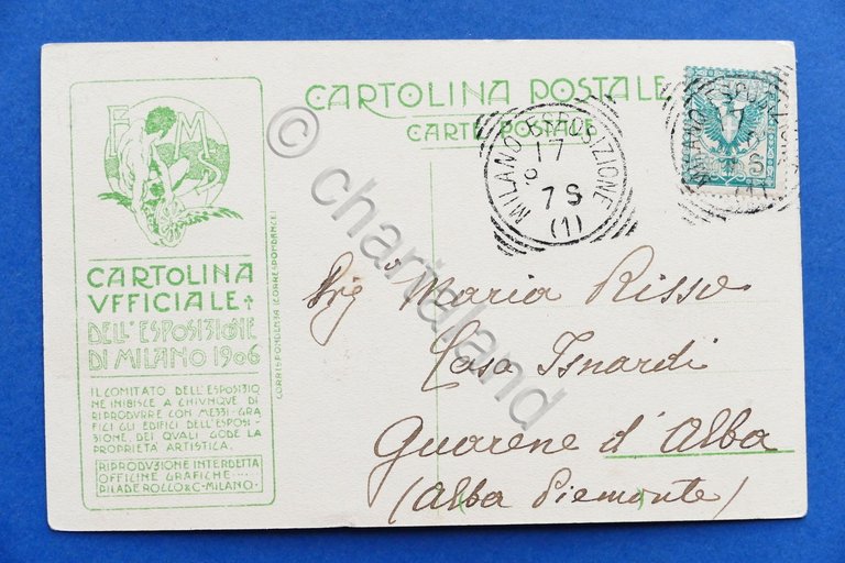 Cartolina Esposizione di Milano 1906 - Estremo Nord