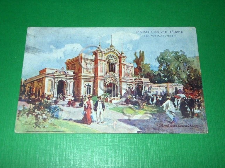Cartolina Esposizione di Milano 1906 - Industrie Seriche Italiane # …