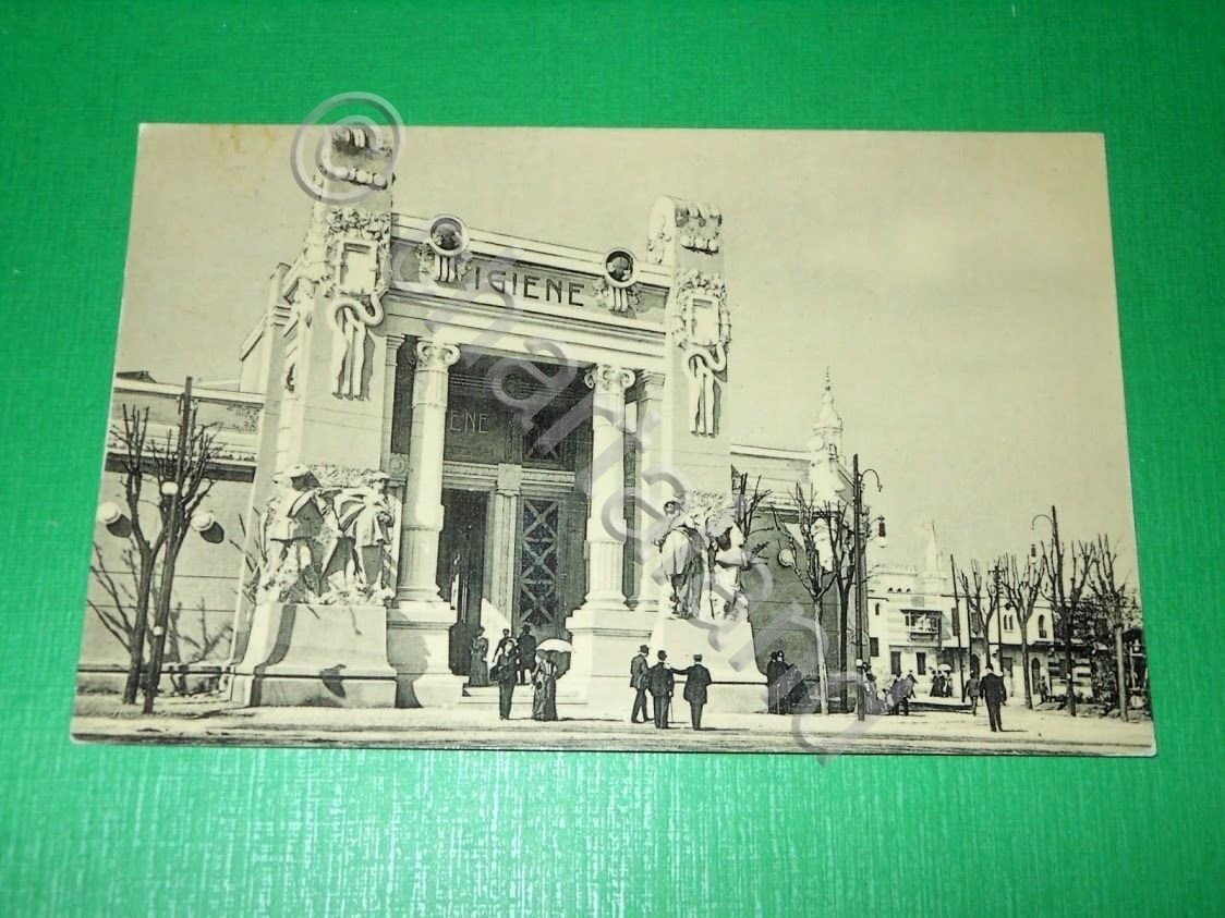 Cartolina Esposizione di Milano 1906 - Padiglione IGIENE .