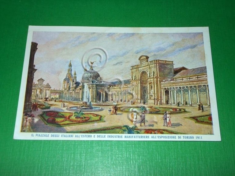 Cartolina Esposizione di Torino 1911 - Il Piazzale degli Italiani …