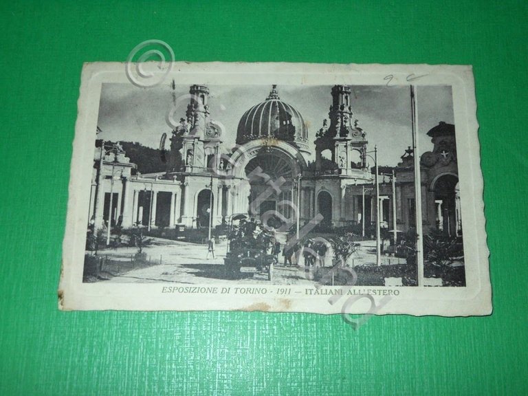 Cartolina Esposizione di Torino 1911 - Italiani all' Estero