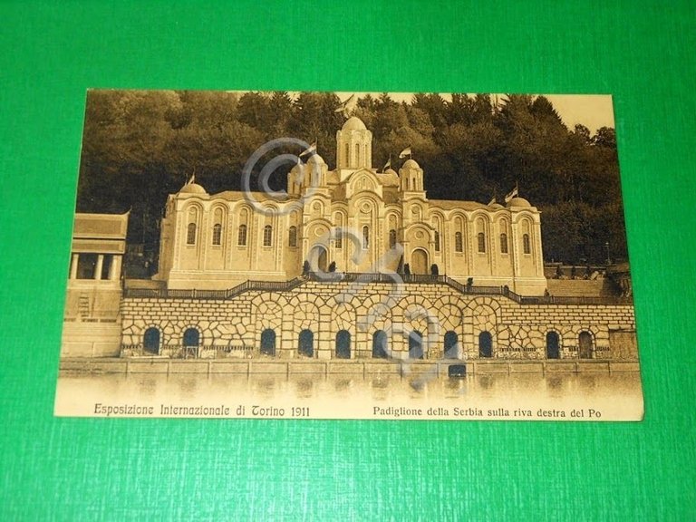 Cartolina Esposizione di Torino 1911 - Padiglione della Serbia sulla … | Immagine Gallery 2