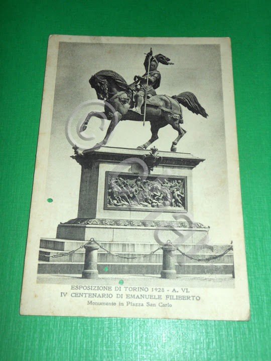 Cartolina Esposizione di Torino 1928 - IV Centenario di Emanuele …
