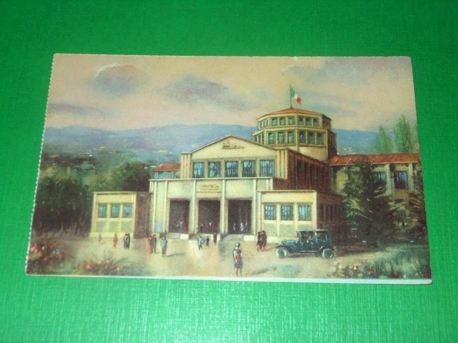 Cartolina Esposizione di Torino 1928 - Padiglione della Chimica.