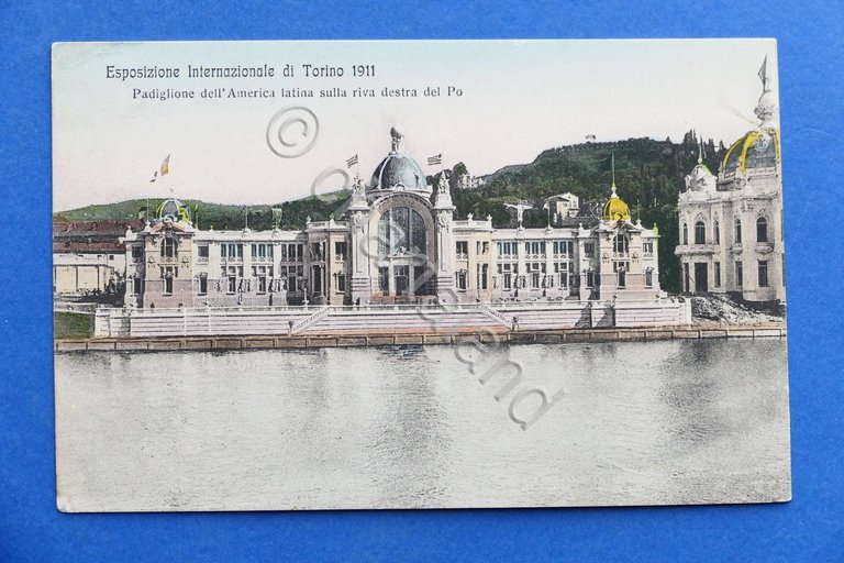 Cartolina Esposizione Torino 1911 - Padiglione dell'America Latina