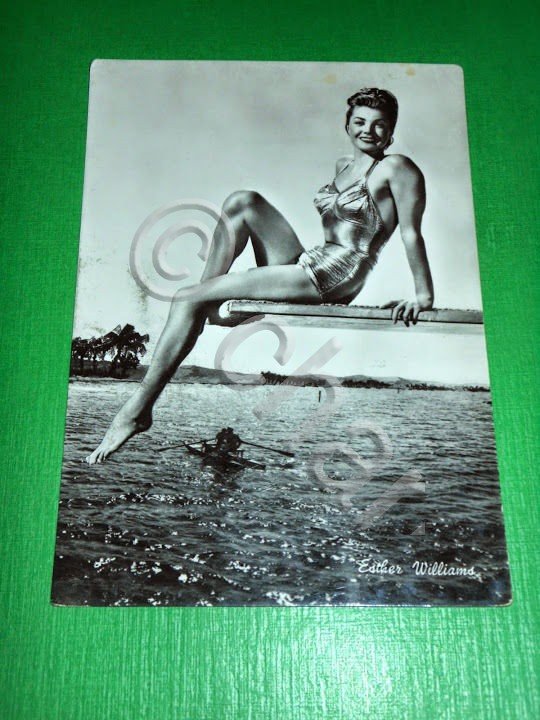 Cartolina Esther Williams - Nuotatrice ed attrice americana 1956