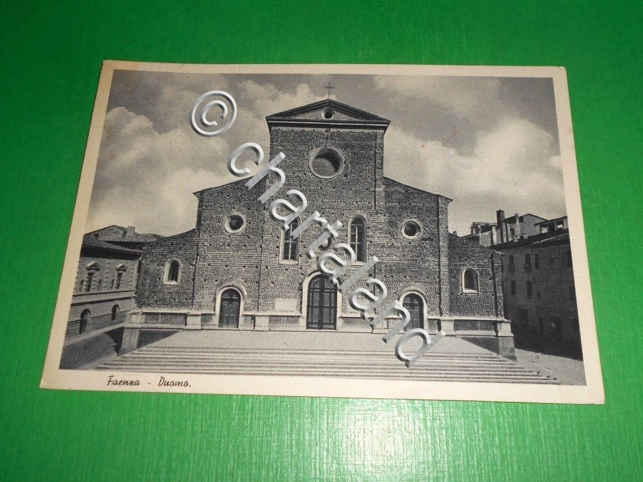 Cartolina Faenza - Duomo 1954.