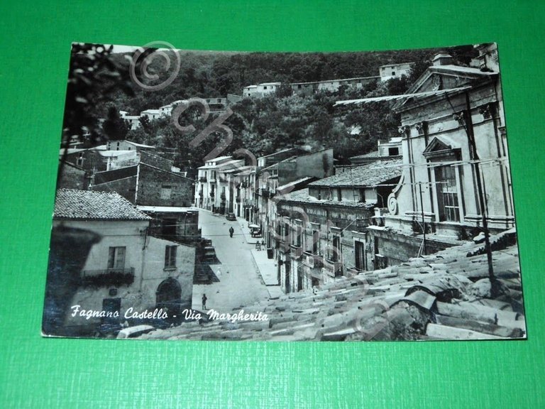 Cartolina Fagnano Castello ( Cosenza ) - Via Margherita 1965