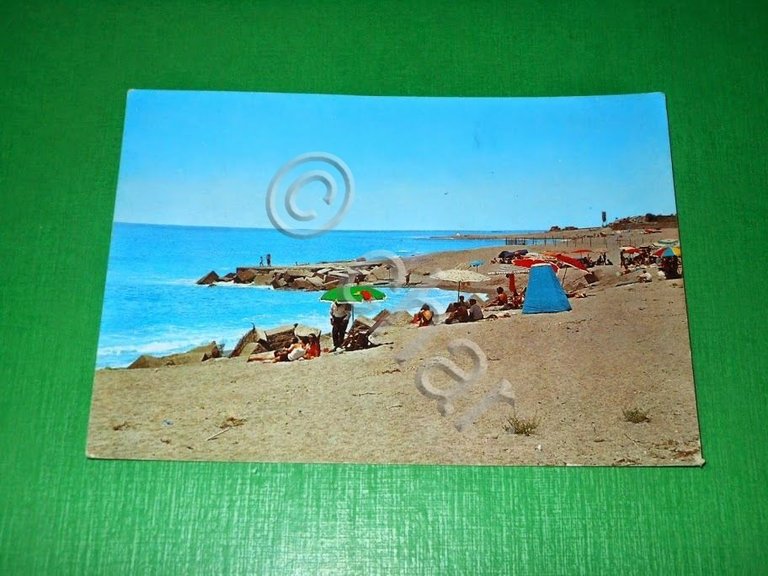Cartolina Falerna Marina - Spiaggia 1966