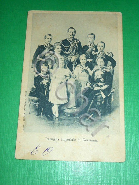 Cartolina Famiglia Imperiale di Germania 1910 ca