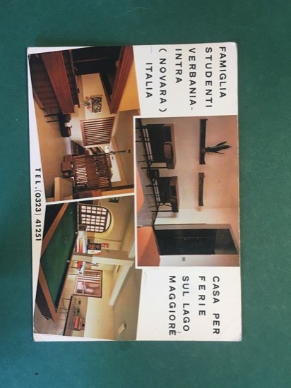Cartolina Famiglia Studenti - Verbania - Intra - Casa Per …