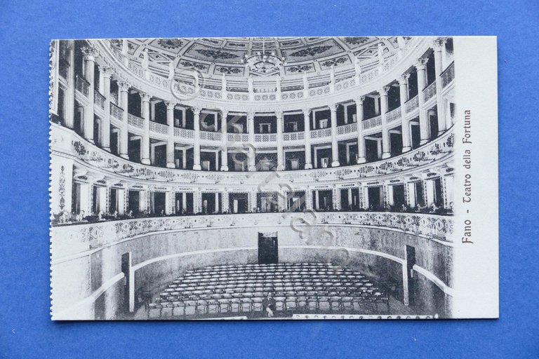 Cartolina Fano - Teatro della Fortuna - 1910 ca..