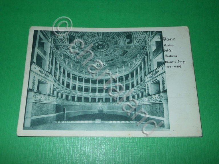 Cartolina Fano - Teatro della Fortuna ( interno ) 1940