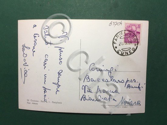 Cartolina Farigliano - Via Del'Asilo - 1961