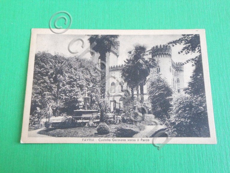 Cartolina Favria ( Torino ) - Castello Germano verso il …