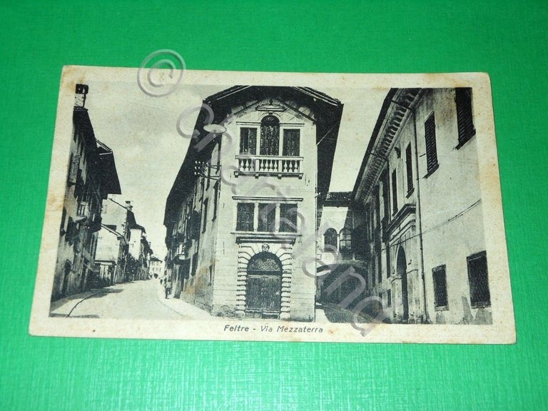 Cartolina Feltre - Via Mezzaterra 1950