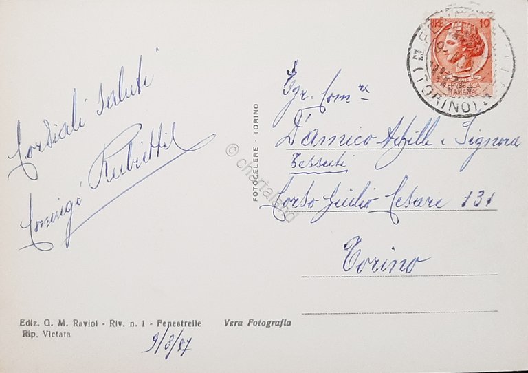 Cartolina Fenestrelle - Panorama - 1958