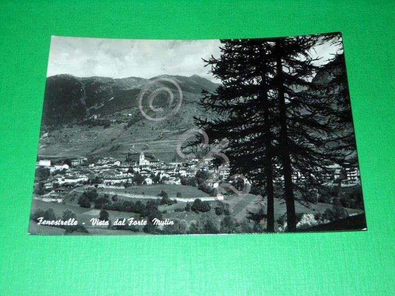 Cartolina Fenestrelle - Vista dal Forte Mutin 1956