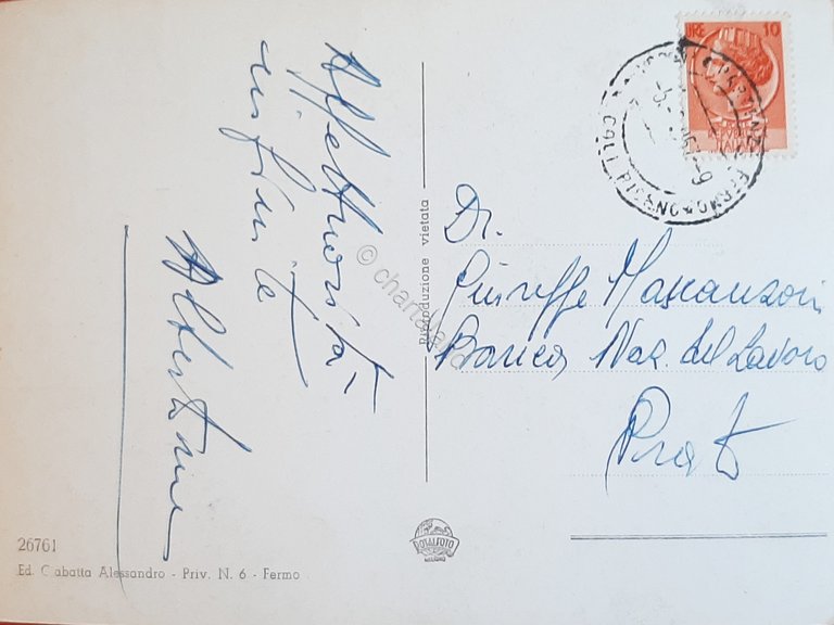 Cartolina Fermo - Cattedrale - 1957