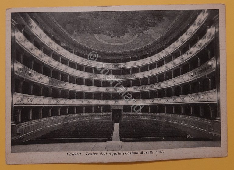 Cartolina Fermo - Teatro dell' Aquila ( Cosimo Morelli 1791 …