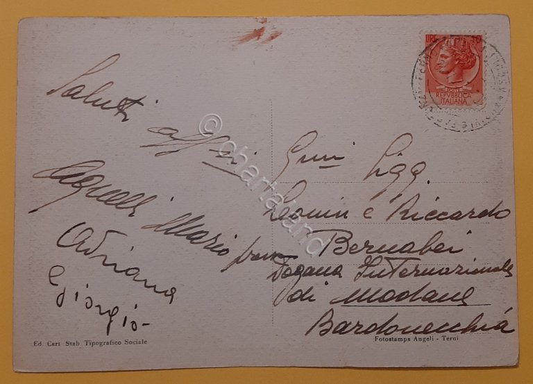 Cartolina Fermo - Teatro dell' Aquila ( Cosimo Morelli 1791 …