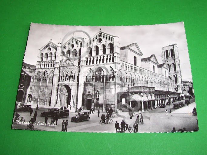 Cartolina Ferrara - Cattedrale 1954.