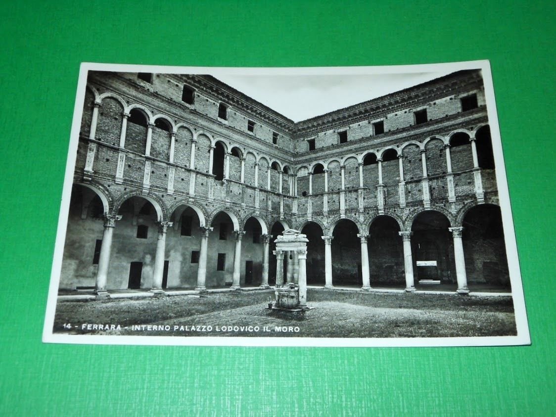Cartolina Ferrara - Interno Palazzo Lodovico Il Moro 1937.