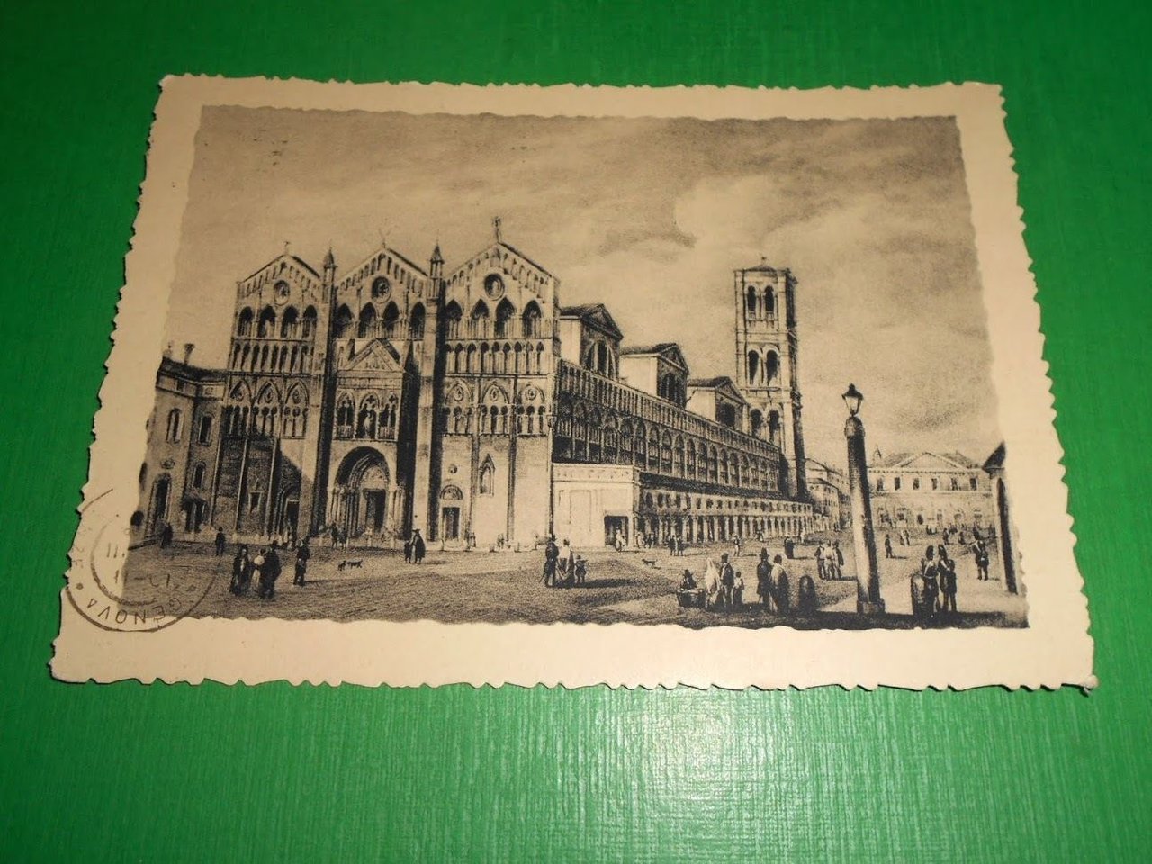 Cartolina Ferrara - La Cattedrale - 1958.