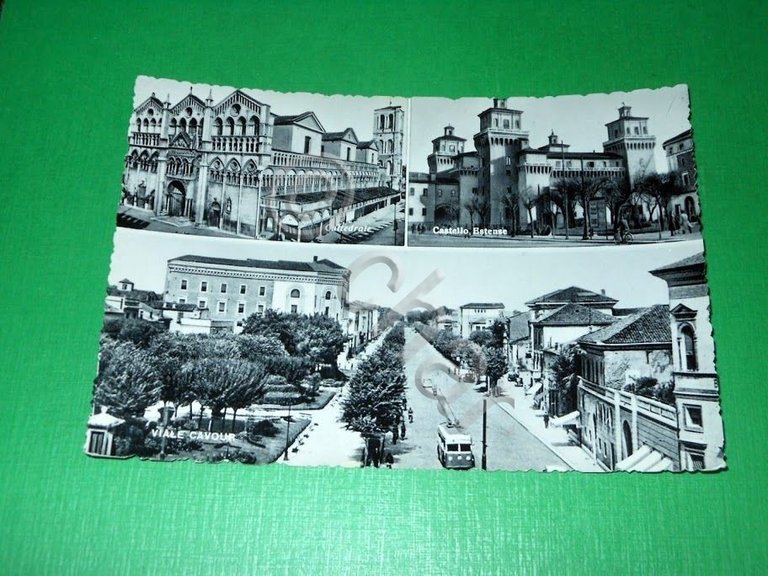 Cartolina Ferrara - Vedute diverse 1950 ca