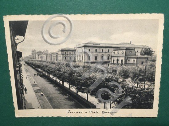 Cartolina Ferrara - Viale Cavour - 1941