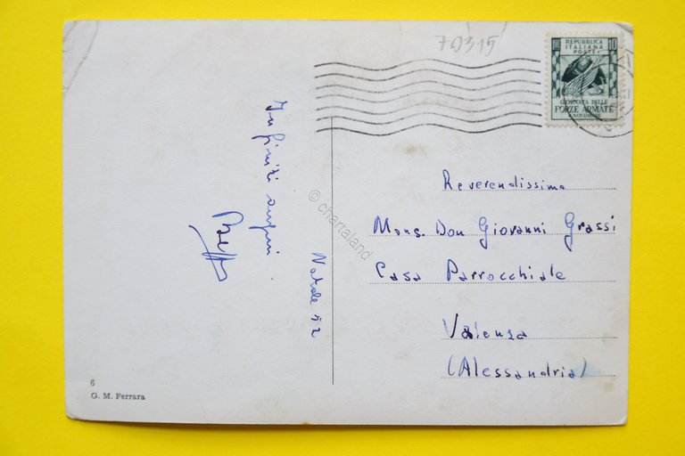 Cartolina Ferrara La Cattedrale 1952